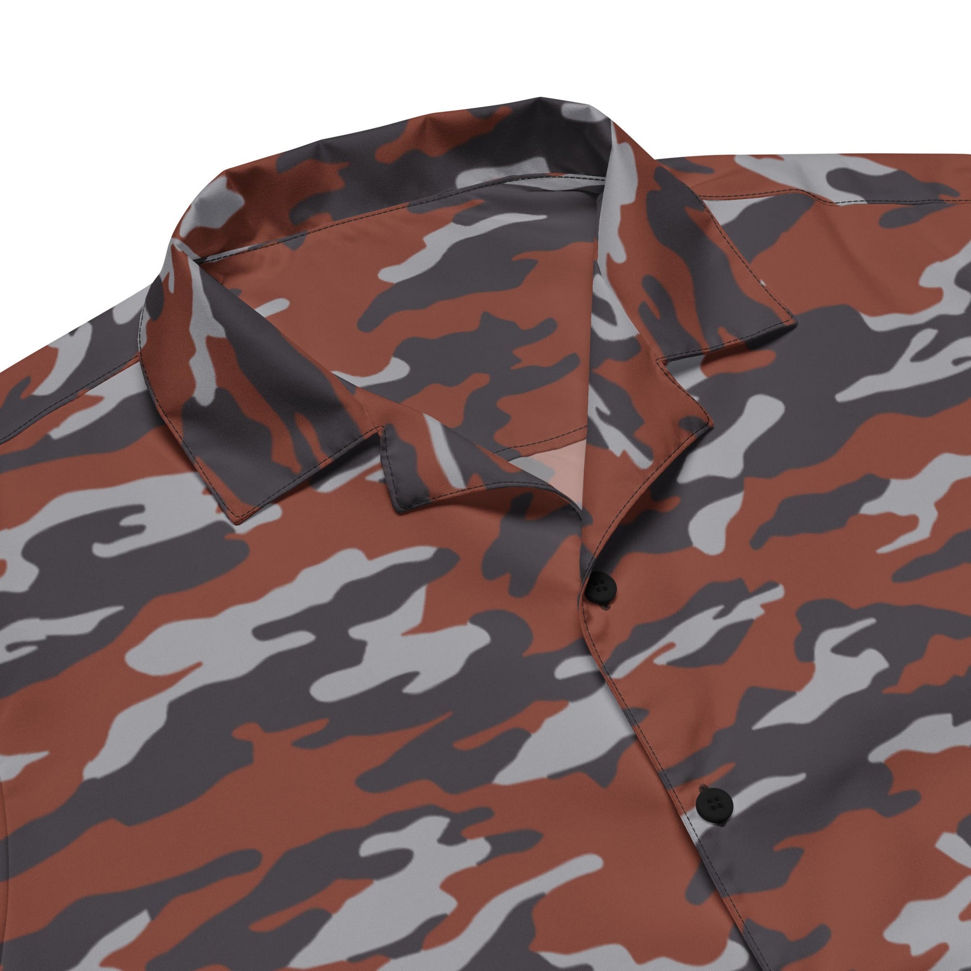 Russian Flora Red CAMO Unisex Short-Sleeve Button Shirt