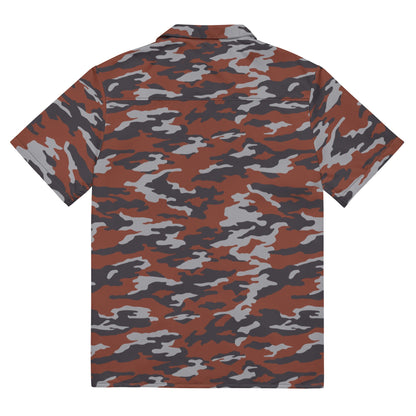 Russian Flora Red CAMO Unisex Short-Sleeve Button Shirt
