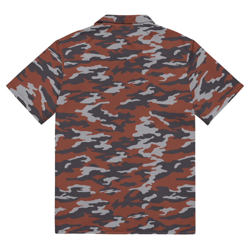 Flora Red Russian CAMO Unisex Short-Sleeve Button Shirt - Button-Up