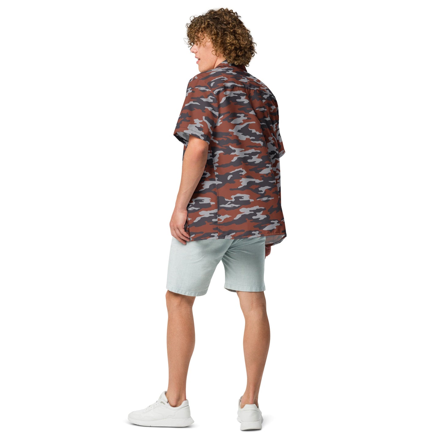Russian Flora Red CAMO Unisex Short-Sleeve Button Shirt