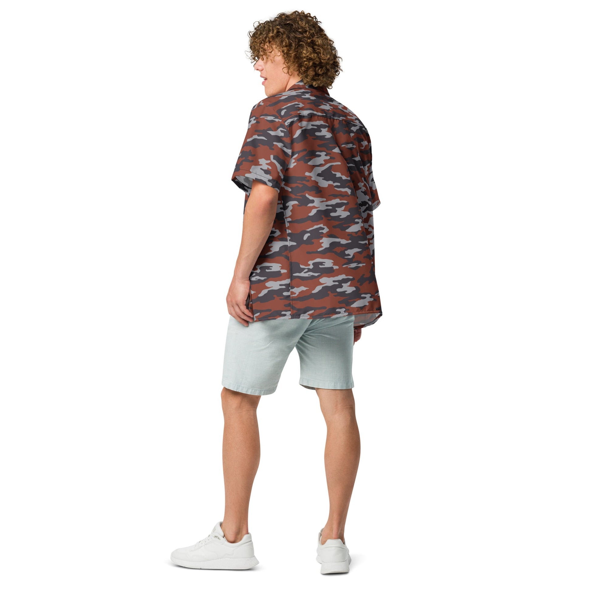 Russian Flora Red CAMO Unisex Short-Sleeve Button Shirt