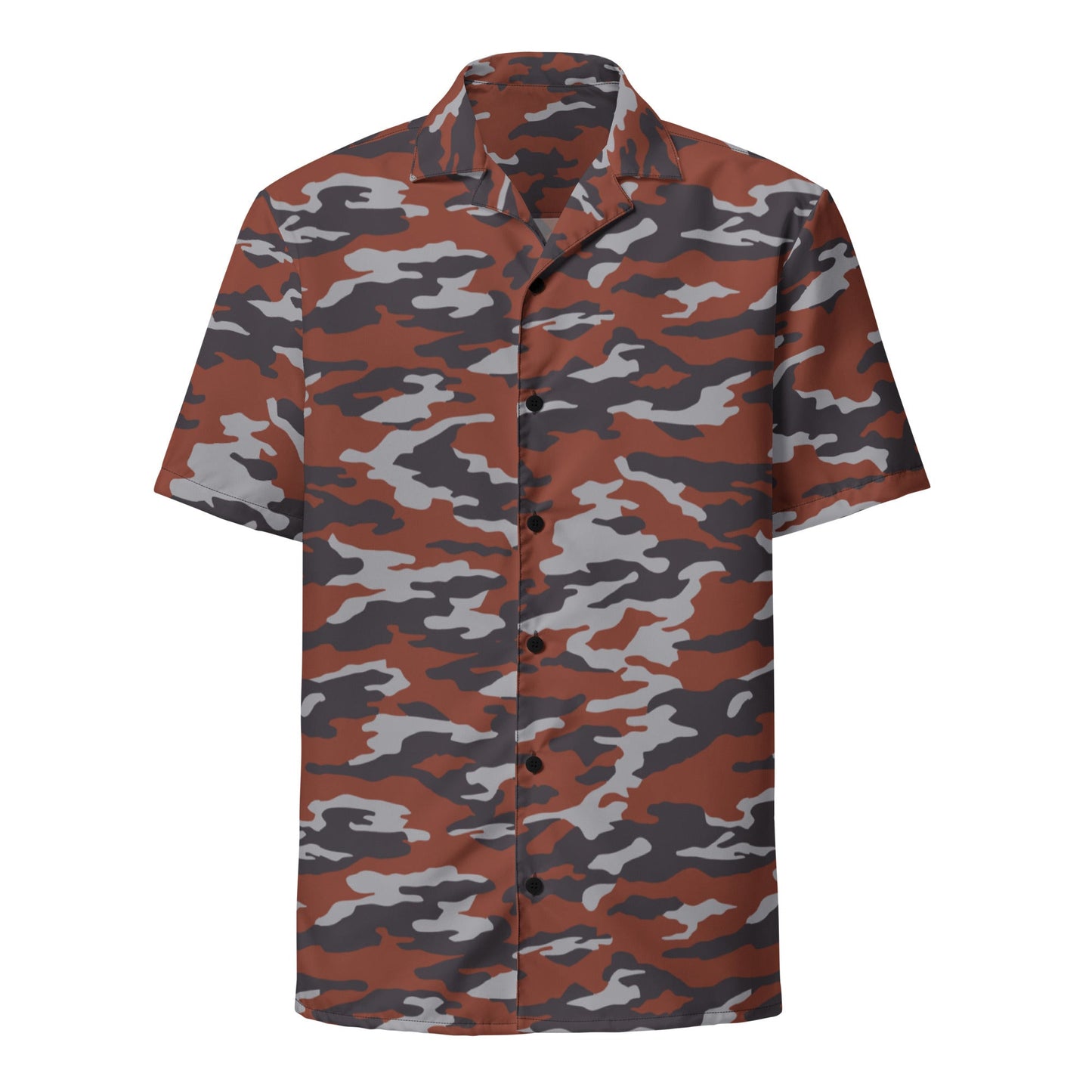 Russian Flora Red CAMO Unisex Short-Sleeve Button Shirt