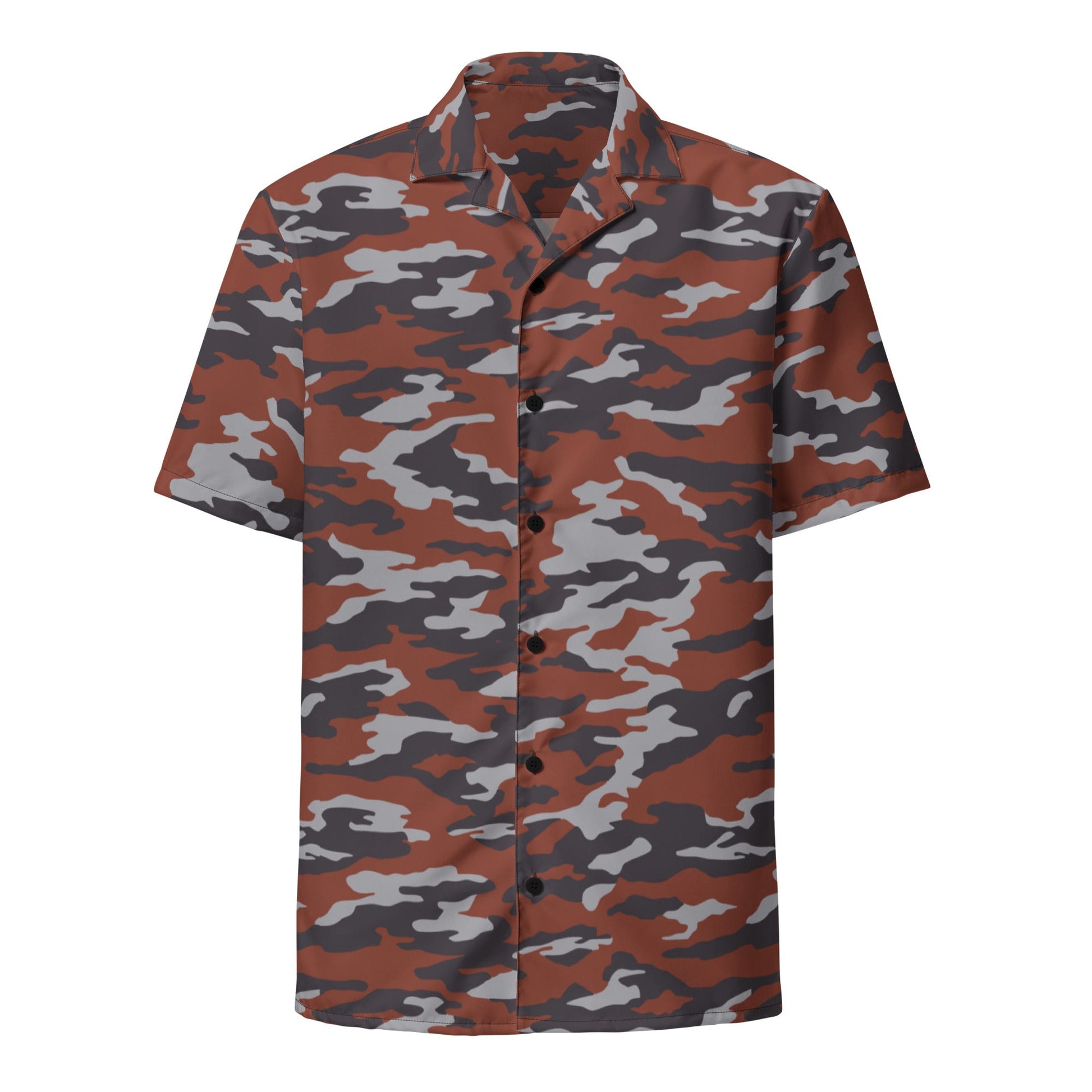Russian Flora Red CAMO Unisex Short-Sleeve Button Shirt