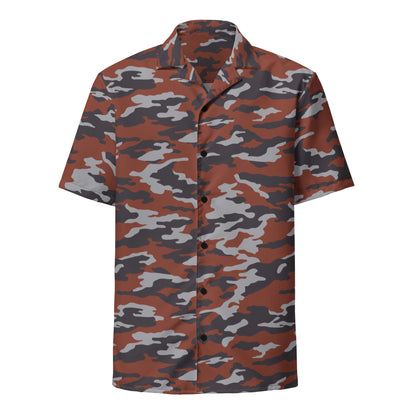 Russian Flora Red CAMO Unisex Short-Sleeve Button Shirt