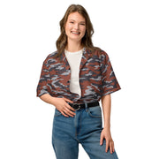 Flora Red Russian CAMO Unisex Short-Sleeve Button Shirt - Button-Up