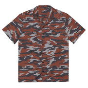 Flora Red Russian CAMO Unisex Short-Sleeve Button Shirt - Button-Up