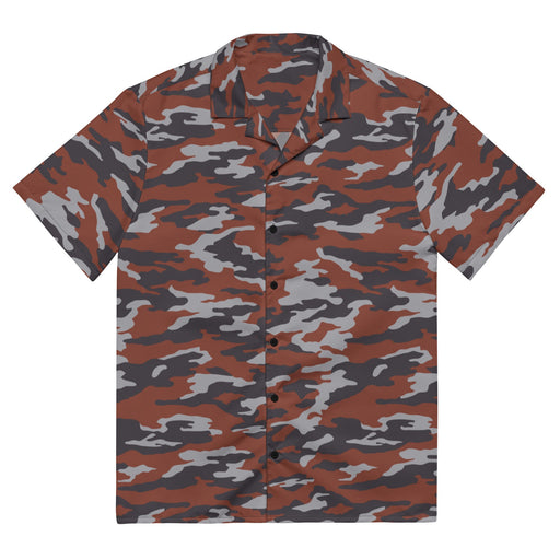 Flora Red Russian CAMO Unisex Short-Sleeve Button Shirt - Button-Up