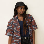 Flora Red Russian CAMO Unisex Short-Sleeve Button Shirt - Button-Up