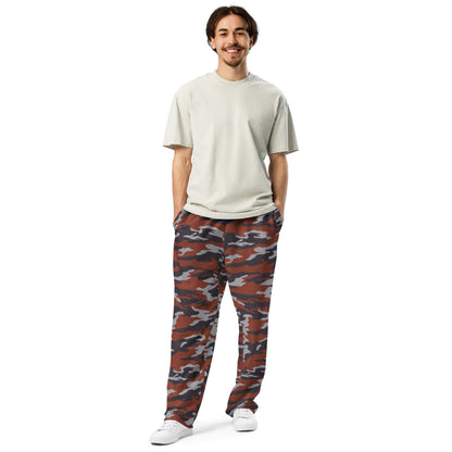 Russian Flora Red CAMO Unisex Wide-Leg Joggers
