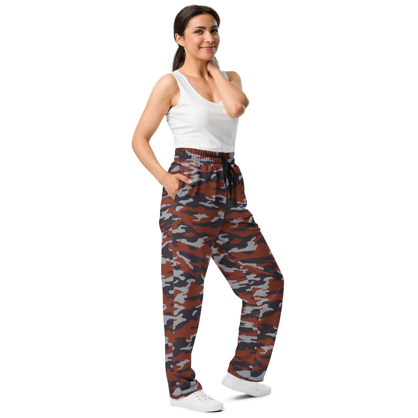 Russian Flora Red CAMO Unisex Wide-Leg Joggers