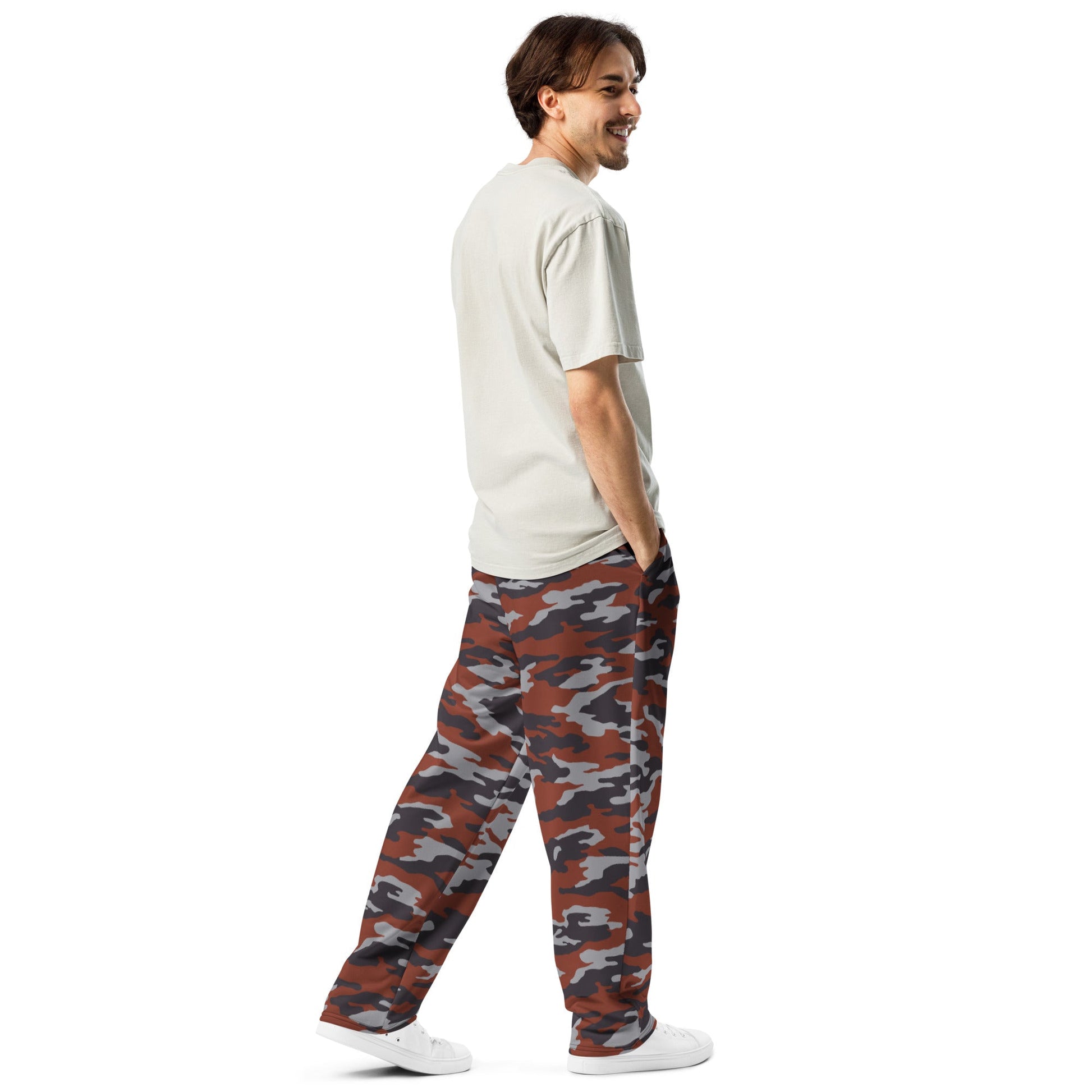 Russian Flora Red CAMO Unisex Wide-Leg Joggers