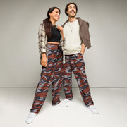 Flora Red Russian CAMO Unisex Wide-Leg Joggers - 2XS