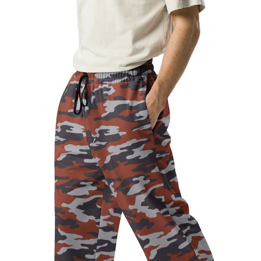 Russian Flora Red CAMO Unisex Wide-Leg Joggers