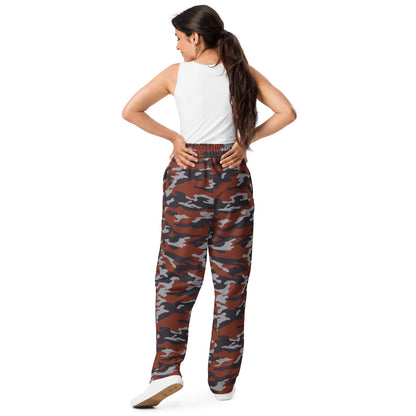 Russian Flora Red CAMO Unisex Wide-Leg Joggers