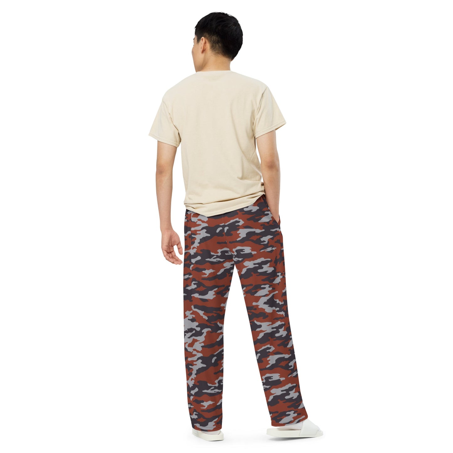 Russian Flora Red CAMO Unisex Wide-Leg Leisure Pants