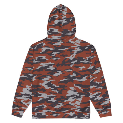 Russian Flora Red CAMO Unisex Zip Hoodie