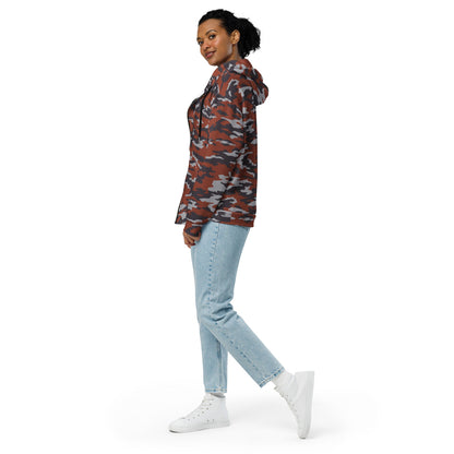 Russian Flora Red CAMO Unisex Zip Hoodie
