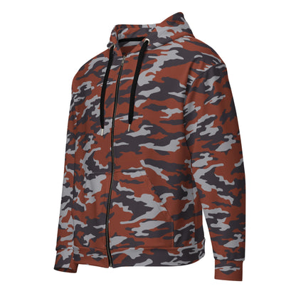 Russian Flora Red CAMO Unisex Zip Hoodie