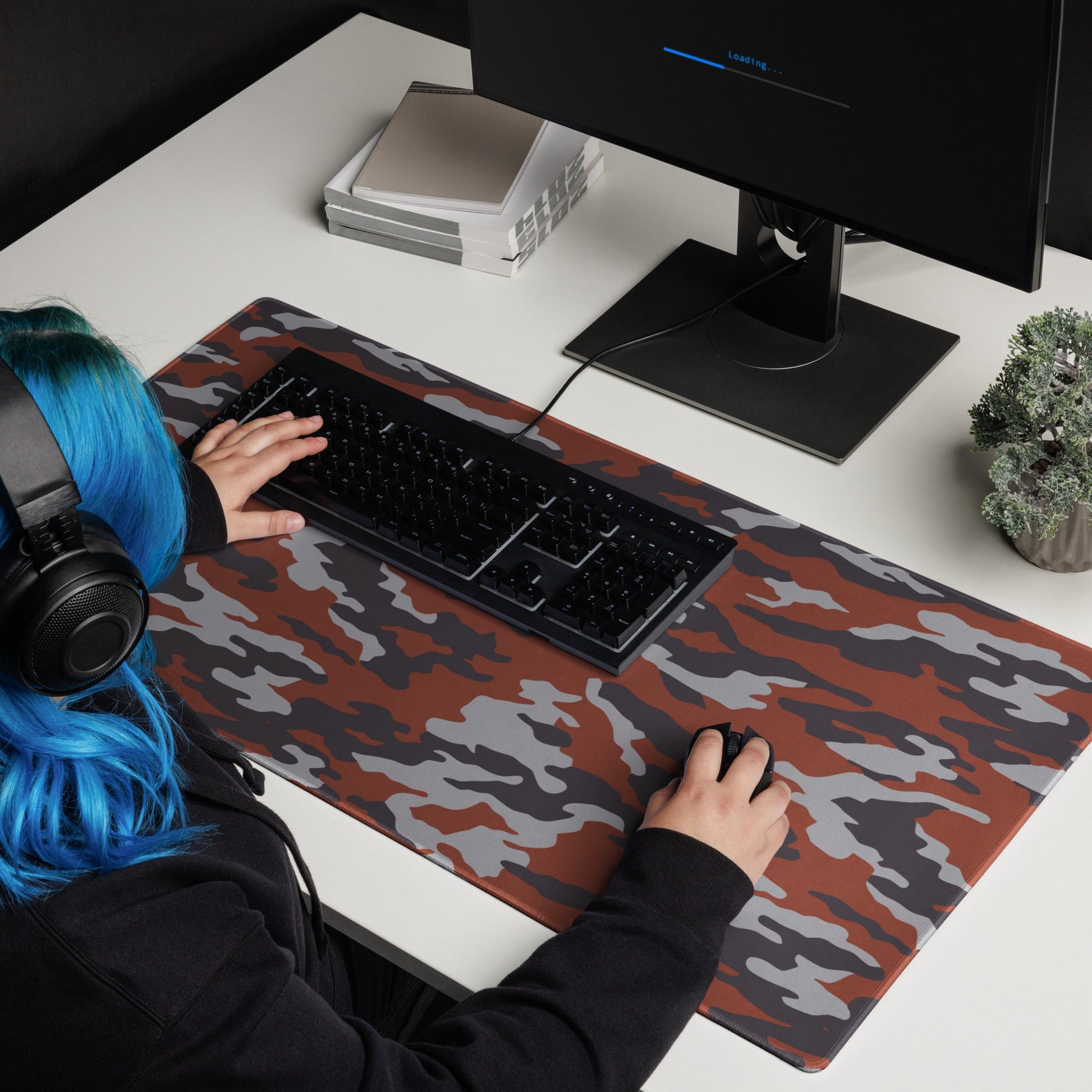 Russian Flora Red CAMO Universal Large Desk Pad