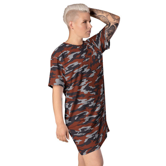 Russian Flora Red CAMO Womens T-Shirt Dress