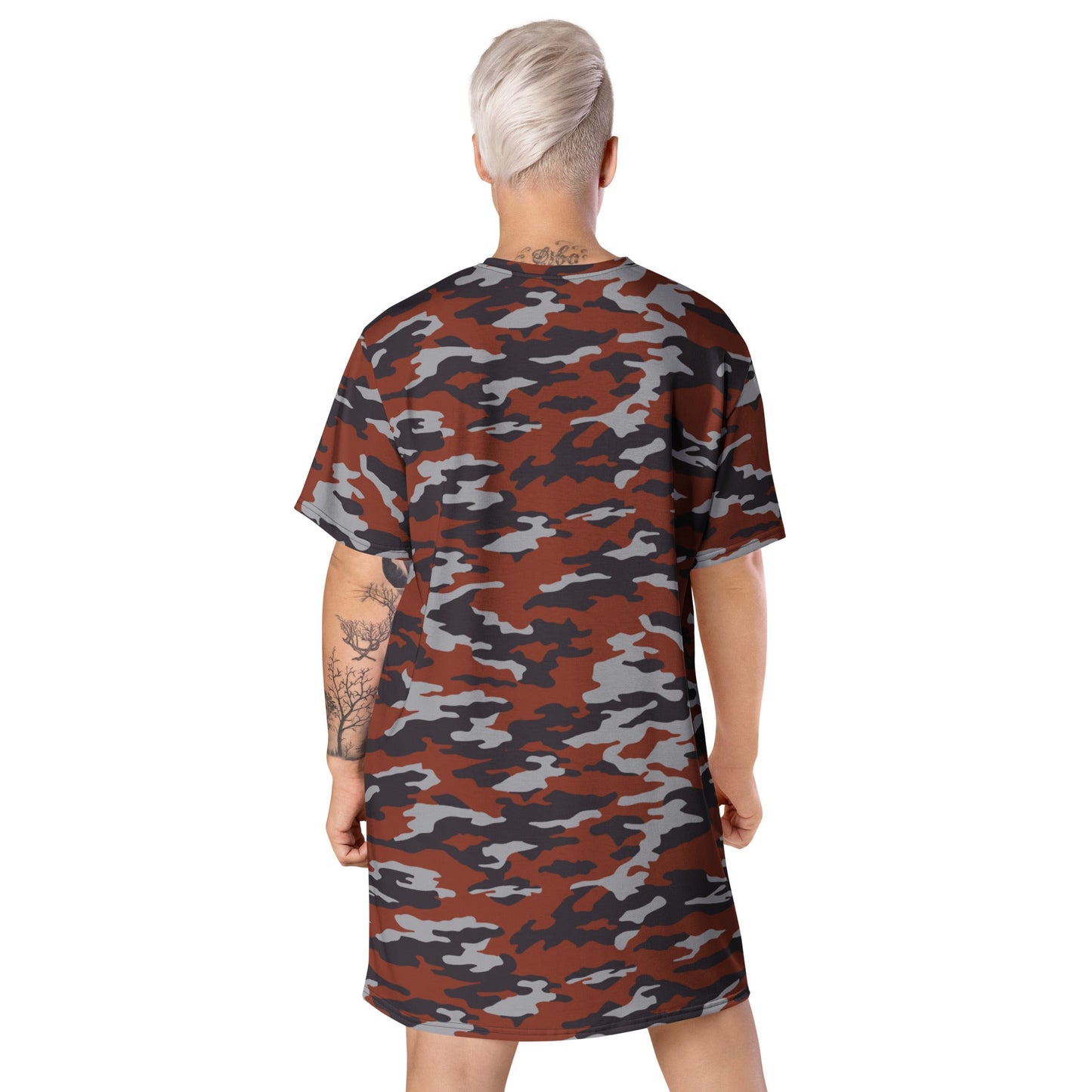 Russian Flora Red CAMO Womens T-Shirt Dress