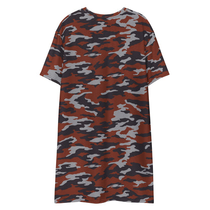 Russian Flora Red CAMO Womens T-Shirt Dress