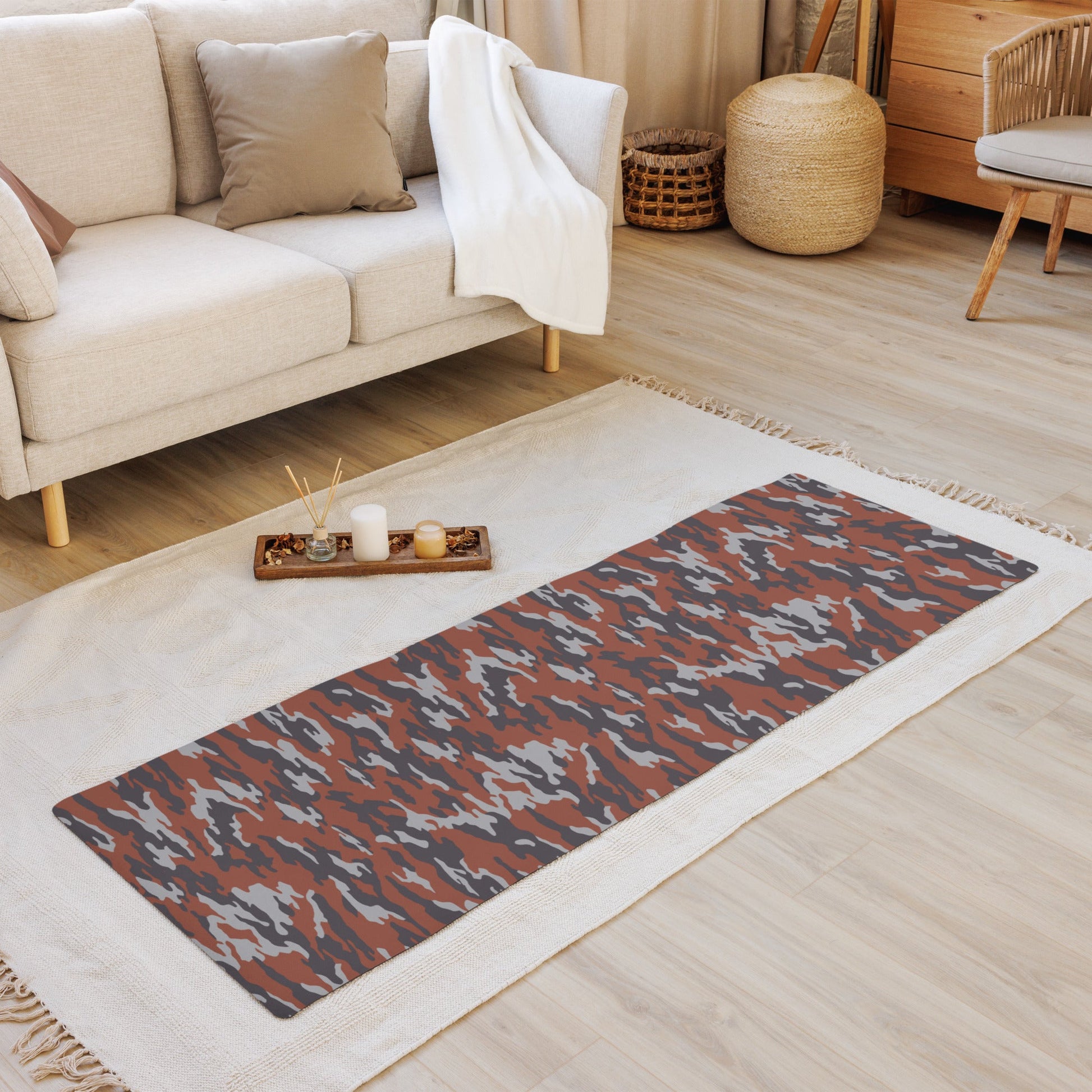 Russian Flora Red CAMO Yoga Mat