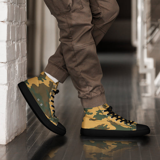 Flora Mountain Russian CAMO Mens High-Top Canvas Shoes - 5