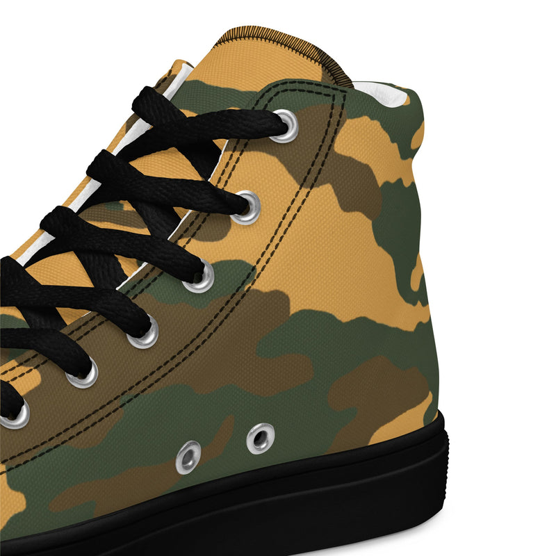 Flora Mountain Russian CAMO Mens High-Top Canvas Shoes