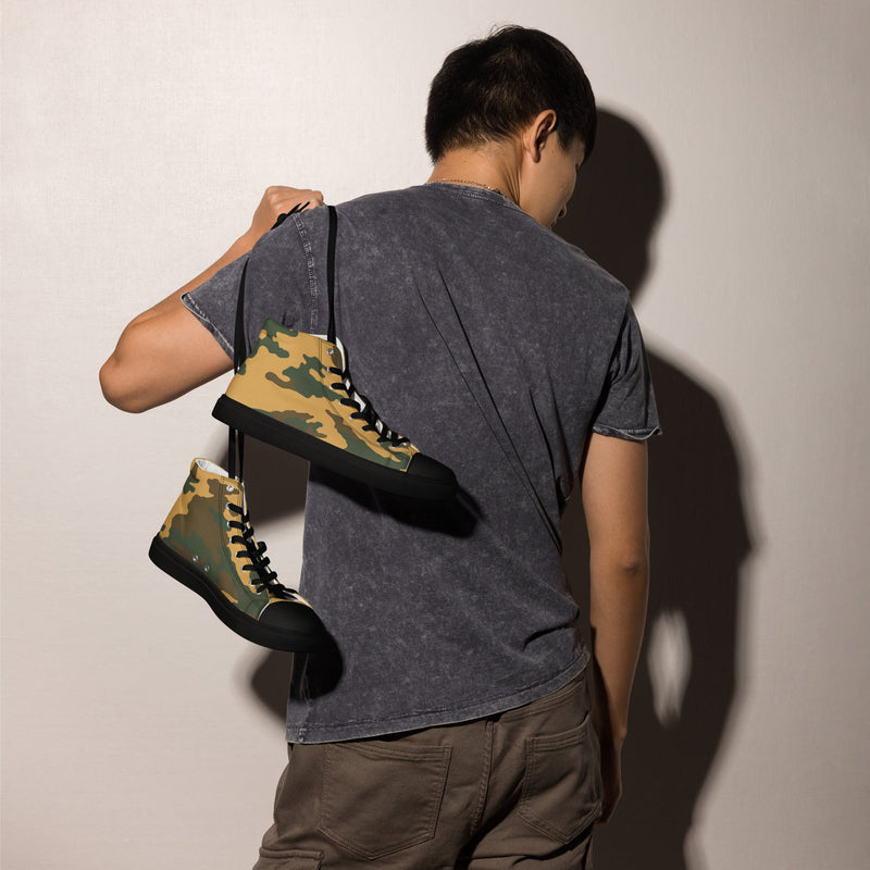 Flora Mountain Russian CAMO Mens High-Top Canvas Shoes