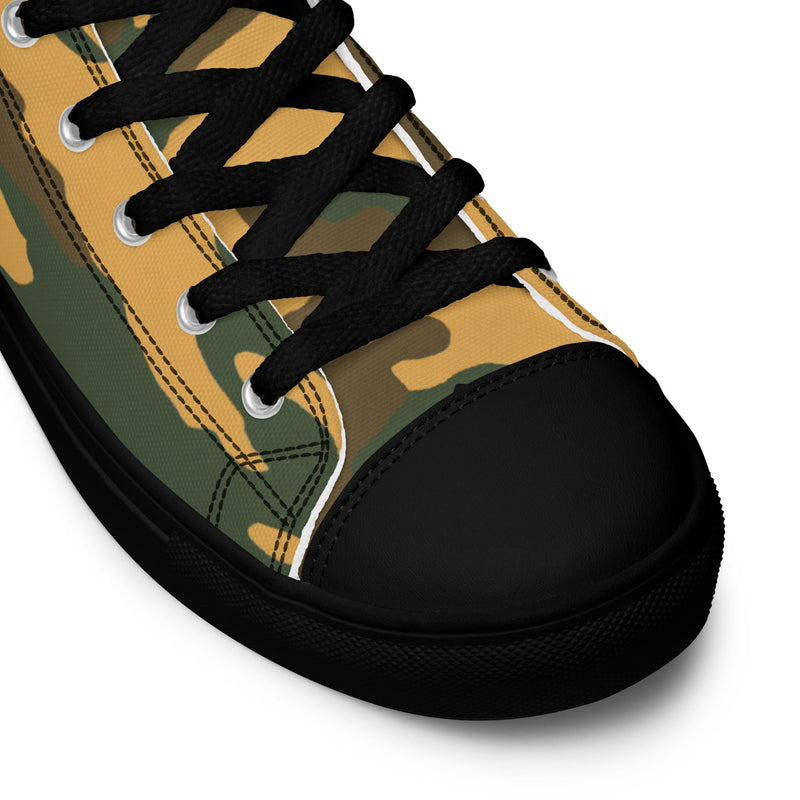 Flora Mountain Russian CAMO Mens High-Top Canvas Shoes