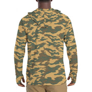 Flora Mountain Russian CAMO Mens Sunscreen Sports Hoodie With Thumb Holes