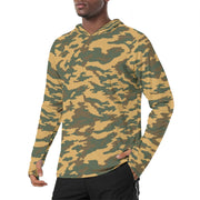 Flora Mountain Russian CAMO Mens Sunscreen Sports Hoodie With Thumb Holes - S / White