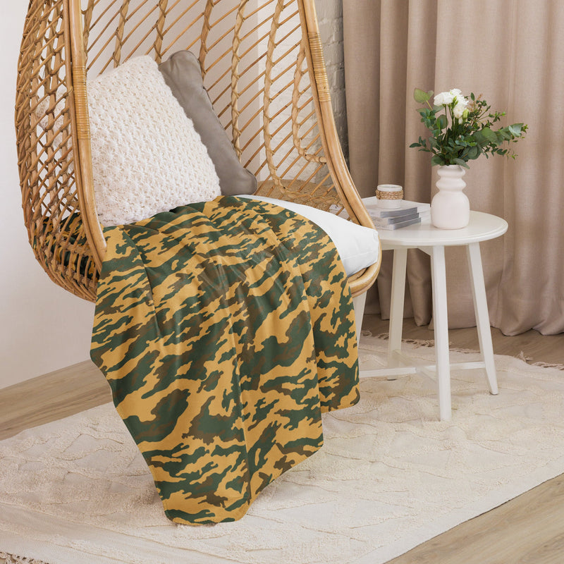 Flora Mountain Russian CAMO Sherpa Blanket