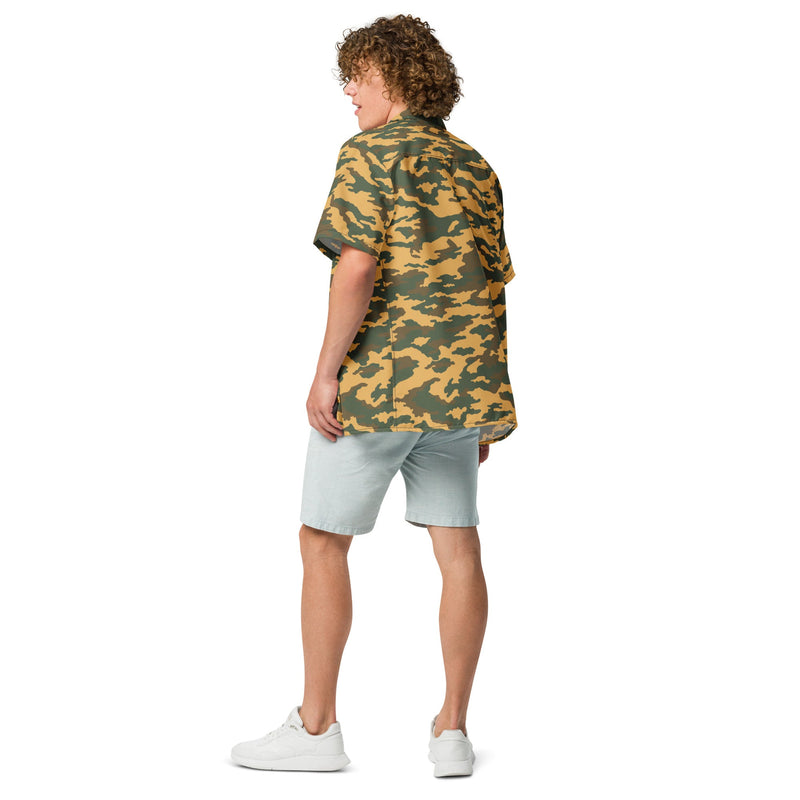 Flora Mountain Russian CAMO Unisex Short-Sleeve Button Shirt - Button-Up