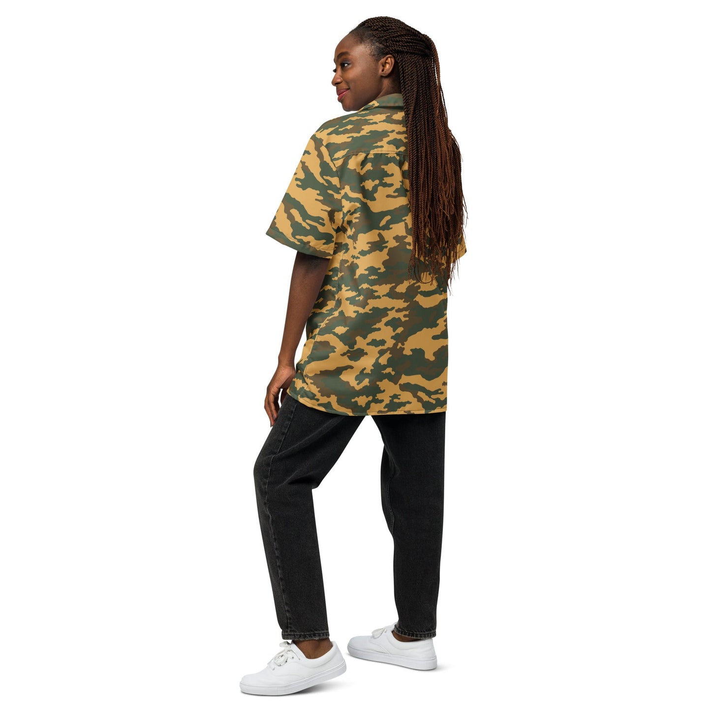Russian Flora VSR-98 Mountain CAMO Unisex Short-Sleeve Button Shirt