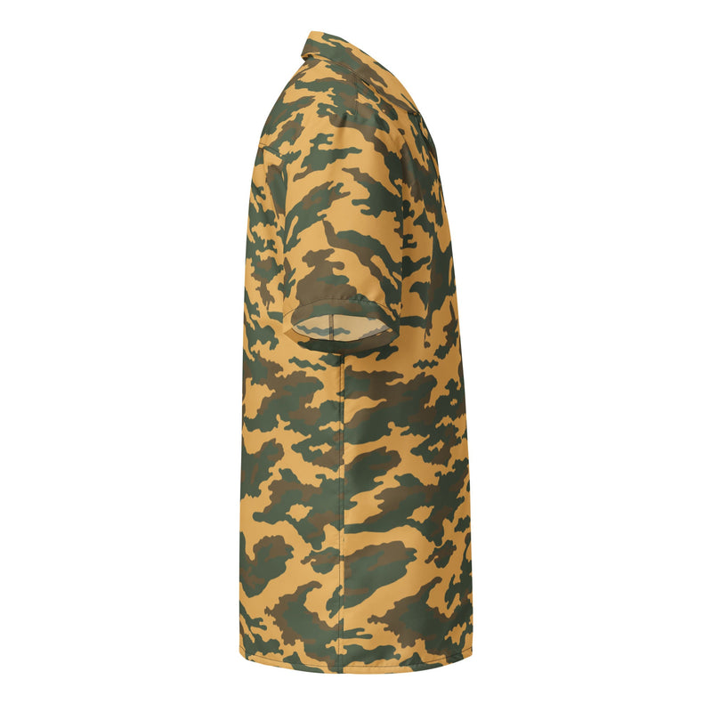 Flora Mountain Russian CAMO Unisex Short-Sleeve Button Shirt - Button-Up
