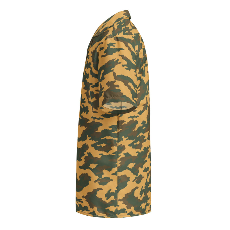 Flora Mountain Russian CAMO Unisex Short-Sleeve Button Shirt - Button-Up