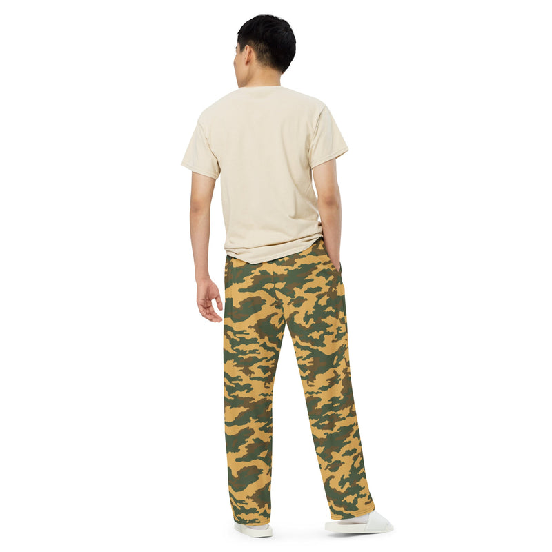 Flora Mountain Russian CAMO Unisex Wide-Leg Leisure Pants - Pant