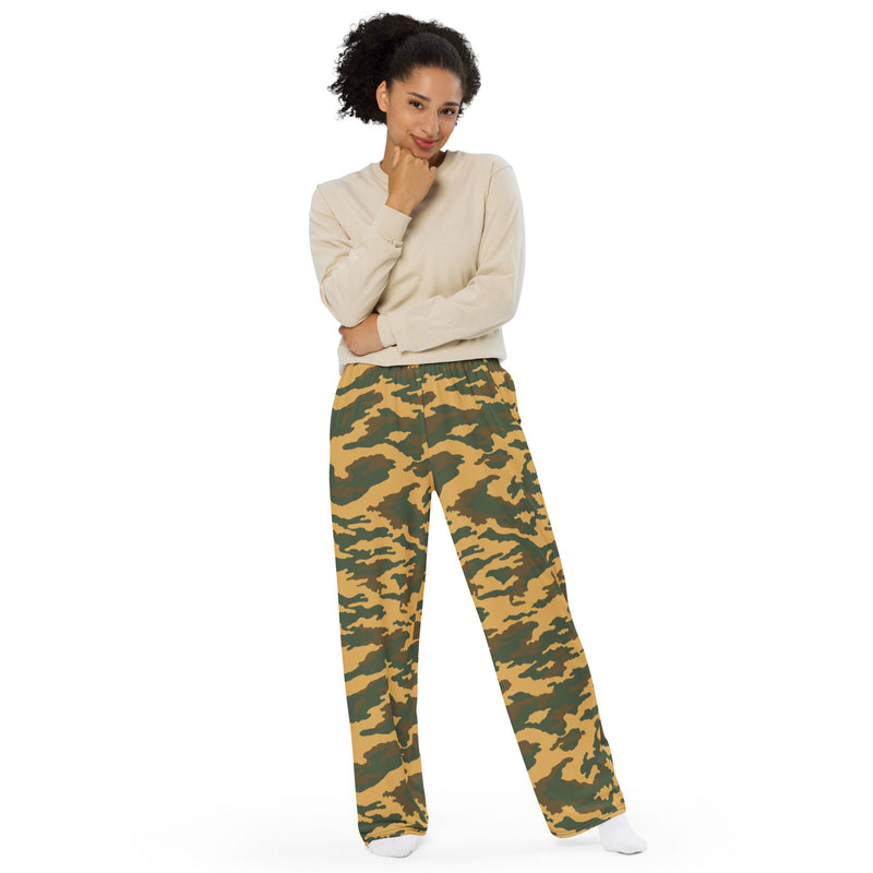 Flora Mountain Russian CAMO Unisex Wide-Leg Leisure Pants - Pant