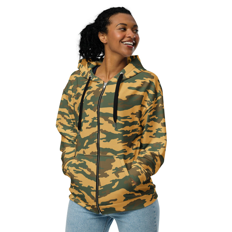 Flora Mountain Russian CAMO Unisex Zip Hoodie