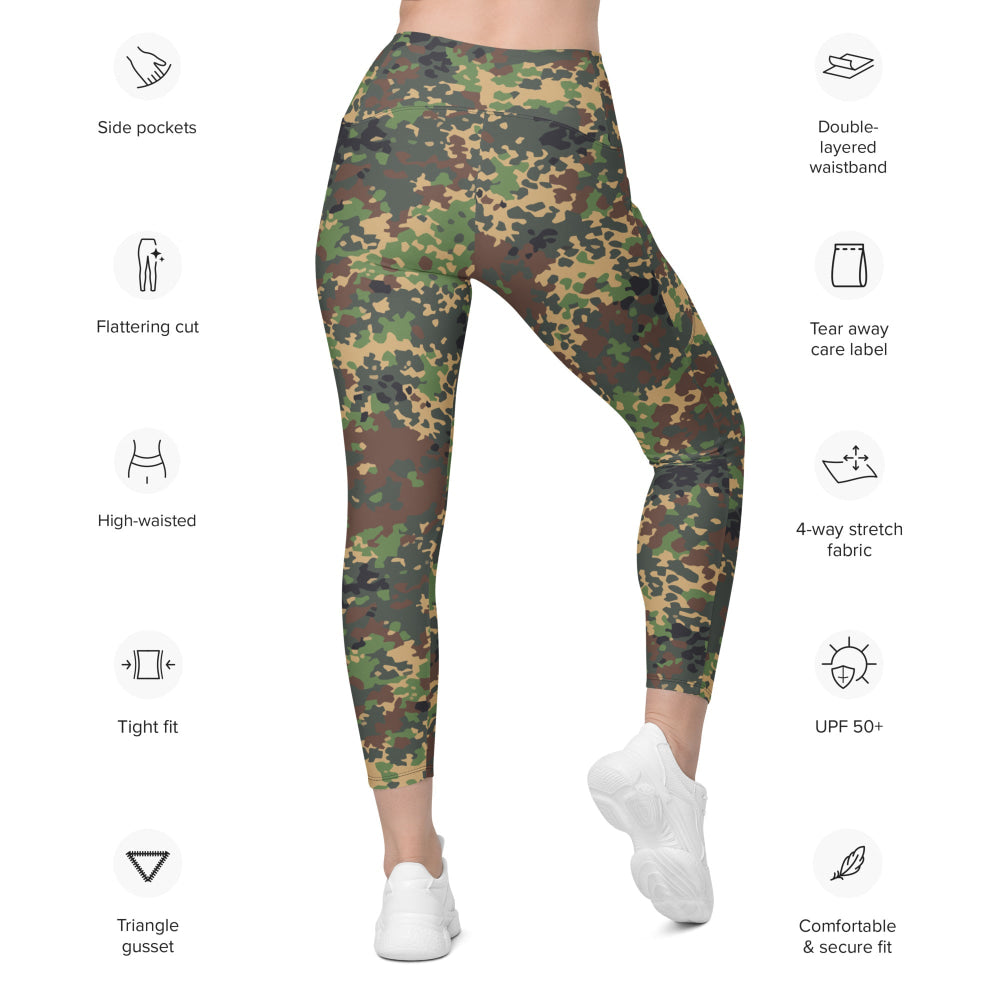 Russian Fracture (IZLOM) Woodland CAMO Leggings with pockets - Womens With Pockets