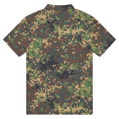 Russian Fracture (IZLOM) Woodland CAMO Men’s slim fit polo - Mens Slim Fit Polo