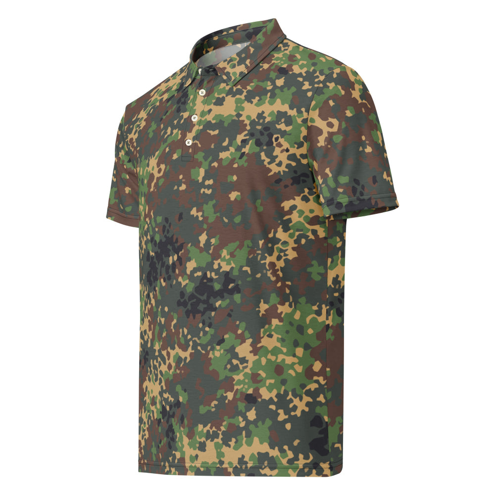 Russian Fracture (IZLOM) Woodland CAMO Men’s slim fit polo - Mens Slim Fit Polo