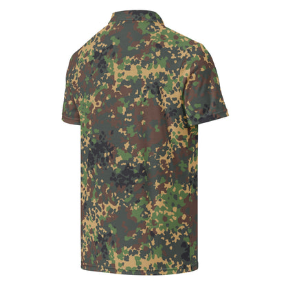 Russian Fracture (IZLOM) Woodland CAMO Men’s slim fit polo - Mens Slim Fit Polo