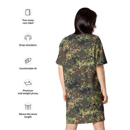 Russian Fracture (IZLOM) Woodland CAMO T-shirt dress - Womens T-Shirt Dress