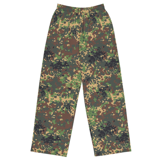 Russian Fracture (IZLOM) Woodland CAMO unisex wide-leg pants - 2XS - Unisex Wide-Leg Pants