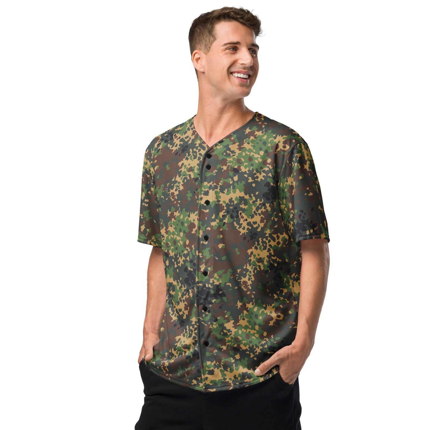 Russian IZLOM Fracture Woodland CAMO baseball jersey - Baseball Jerseys