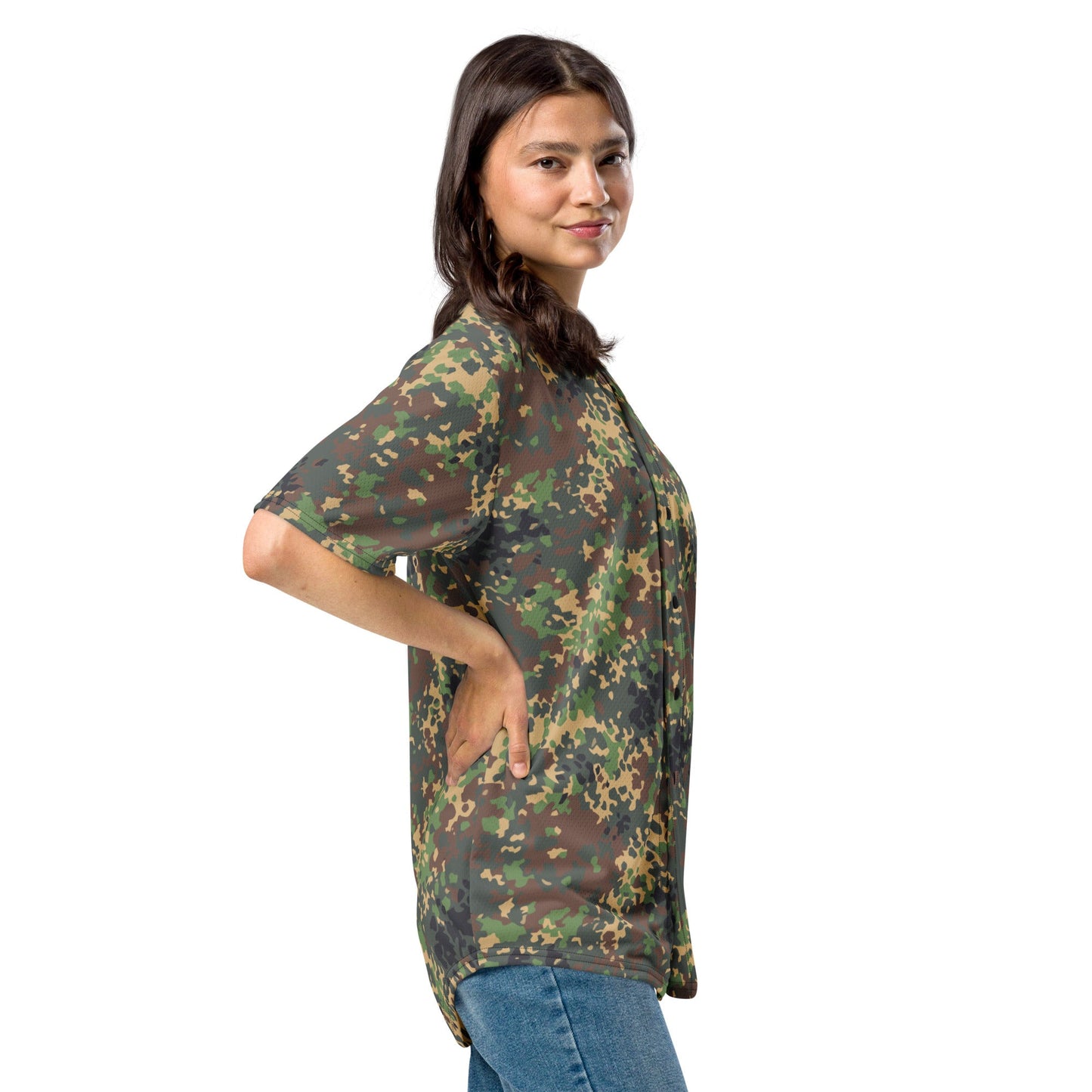 Russian IZLOM Fracture Woodland CAMO baseball jersey - Baseball Jerseys