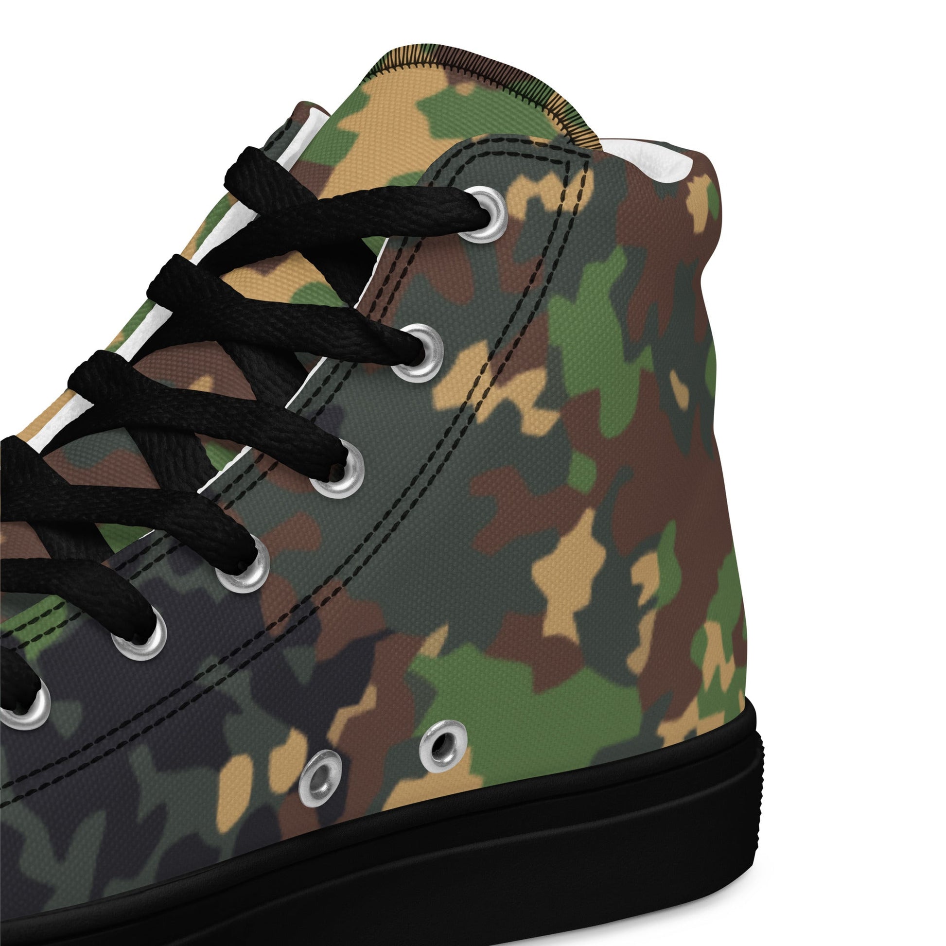 Russian IZLOM Fracture Woodland CAMO Mens High-Top Canvas Shoes